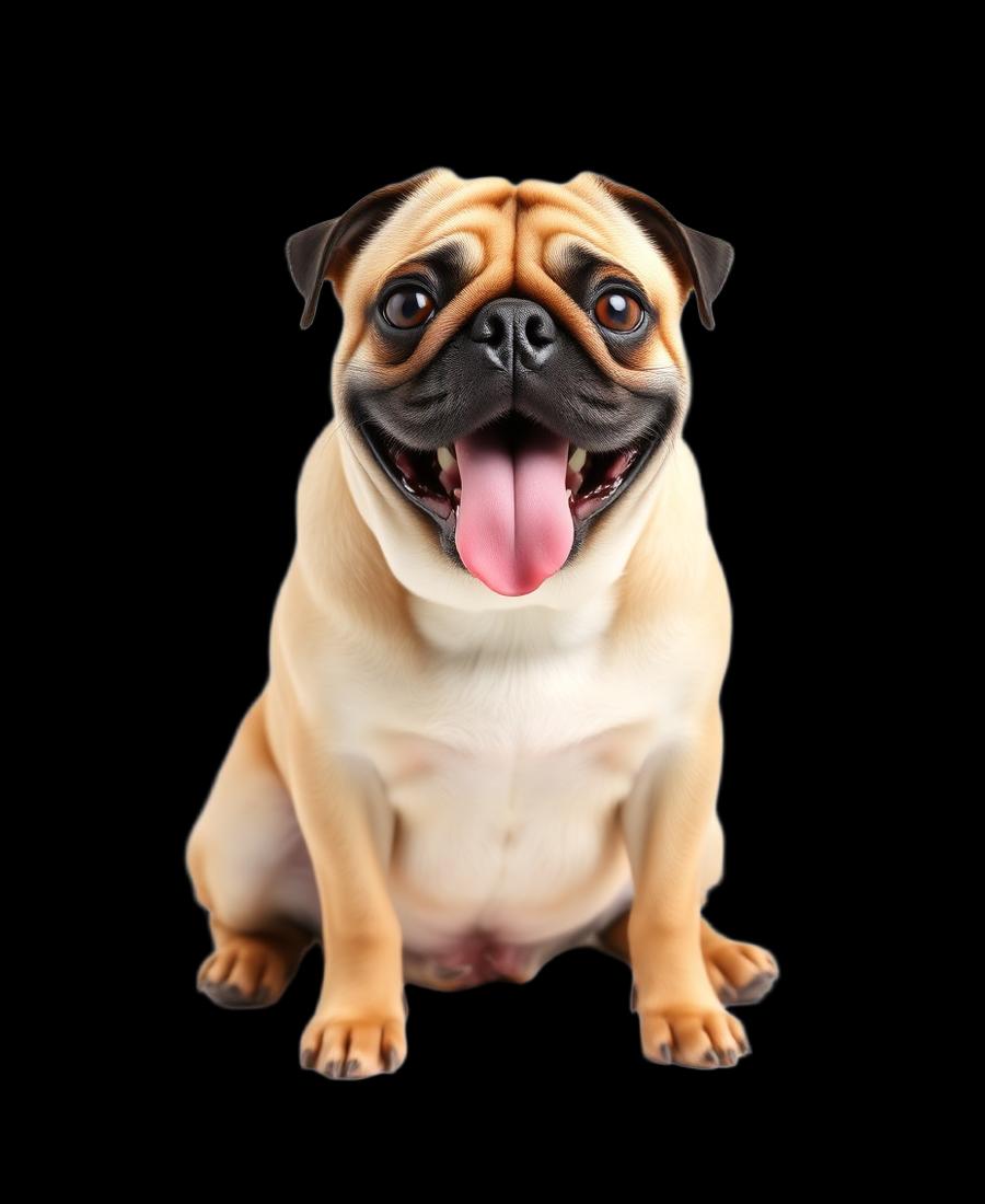 Pug feliz — saúde veterinária com preços fixos